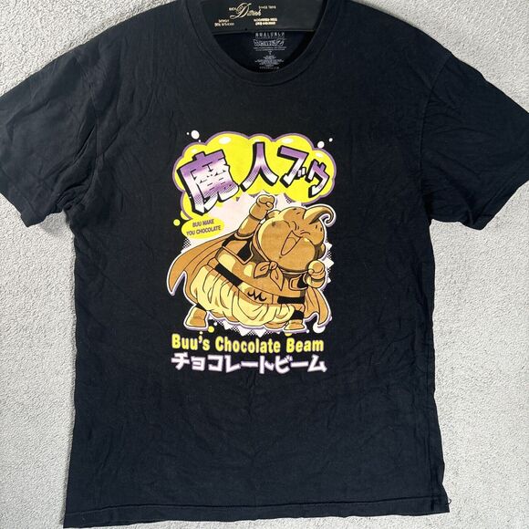 Dragon Ball Z T-Shirt Box Lunch Size Large Buu’s Chocolate Beam Black Graphic Te - Picture 3 of 9
